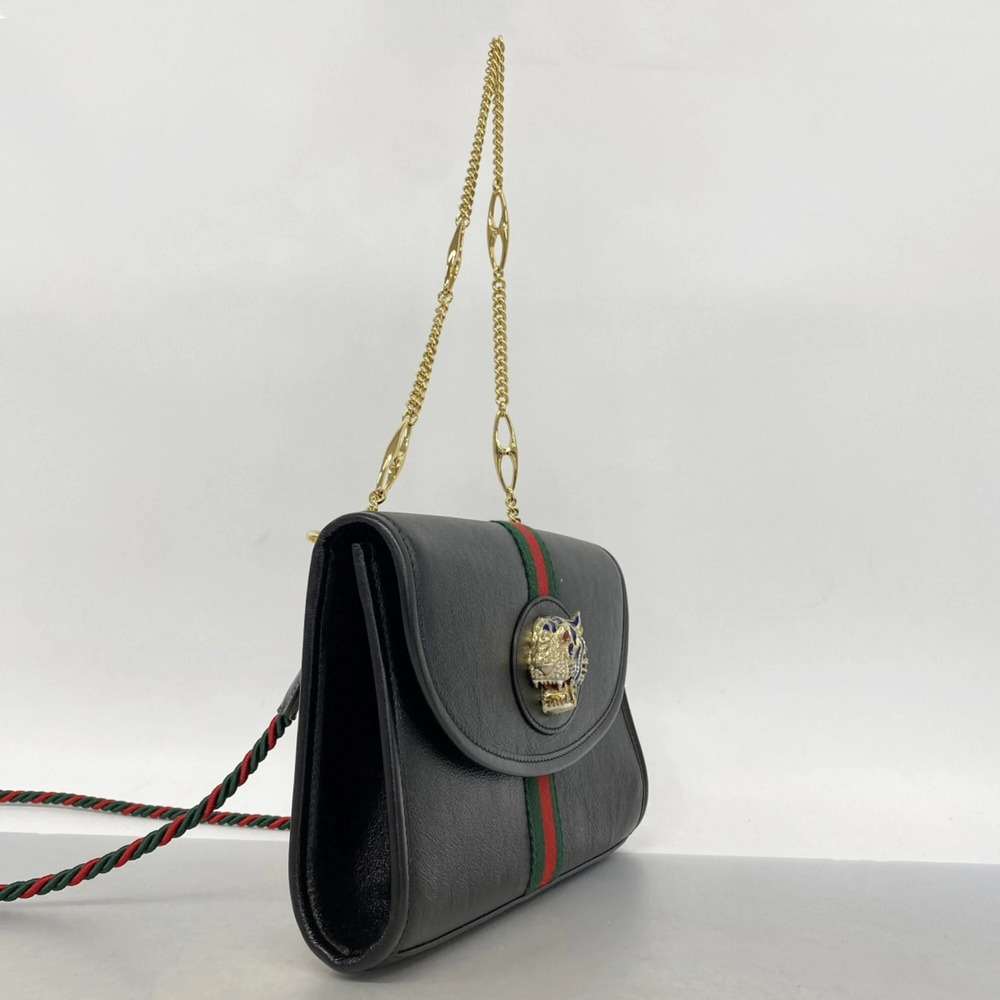 GUCCI Authentic Black Leather Shoulder Bag - Picture 2 of 11